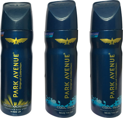 

Park Avenue 1 GOOD MORNING & 2 STORM ( PACK OF 3) Deodorant Spray - For Men(150 ml, Pack of 3)