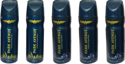 

Park Avenue STORM AND GOOD MORNING ( PACK OF 5) Deodorant Spray - For Men(150 ml, Pack of 5)