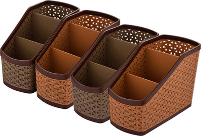 KUBER INDUSTRIES 3 Compartments Plastic Compact(Multicolor)