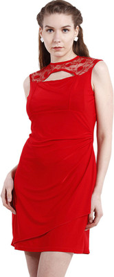 

Peptrends Women's Fit and Flare Red Dress