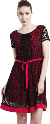 

Peptrends Women' Fit and Flare Pink Dress
