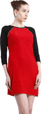 

Peptrends Women's Fit and Flare Red Dress