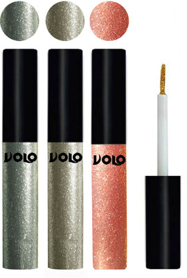 

Volo WATERPROOF GLITTER EYE LINER 15 ml(Entick Silver, Light Copper, Rose Gold)