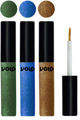 

Volo WATERPROOF GLITTER EYE LINER 15 ml(Olive Green, Sky Blue, Copper)