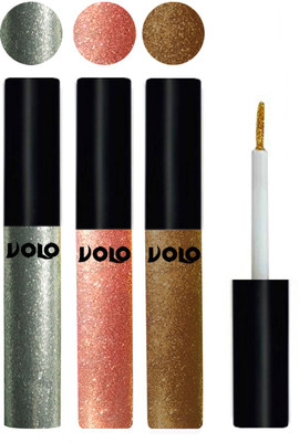 

Volo WATERPROOF GLITTER EYE LINER 15 ml(Entick Silver, Rose Gold, Copper)