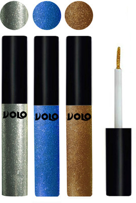 

Volo WATERPROOF GLITTER EYE LINER 15 ml(Entick Silver, Sky Blue, Copper)