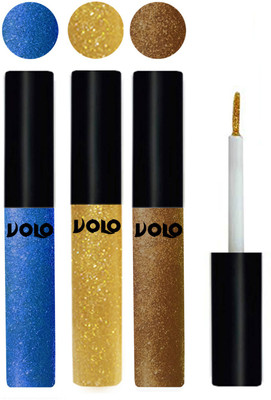 

Volo WATERPROOF GLITTER EYE LINER 15 ml(Sky Blue, Light Golden, Copper)