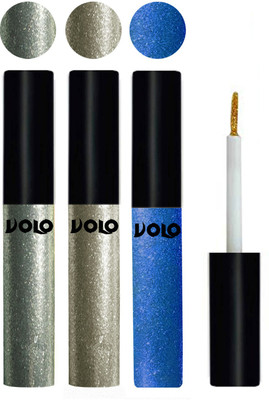 

Volo WATERPROOF GLITTER EYE LINER 15 ml(Entick Silver, Light Copper, Sky Blue)