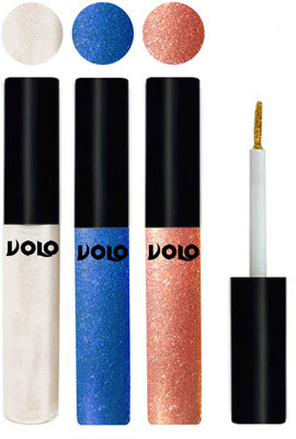 

Volo WATERPROOF GLITTER EYE LINER 15 ml(White, Sky Blue, Rose Gold)