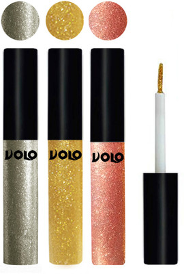 

Volo WATERPROOF GLITTER EYE LINER 15 ml(Light Copper, Light Golden, Rose Gold)