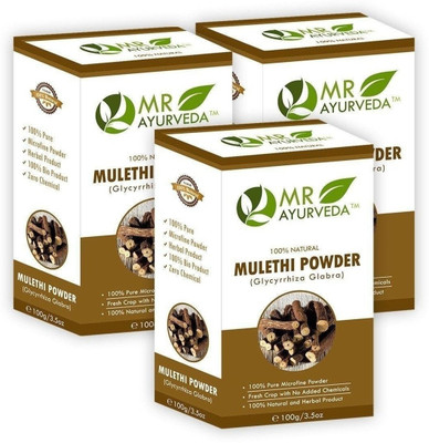 

MR Ayurveda 100% Herbal Mulethi Powder for Hair & Skin - Pack of 3(300 g)