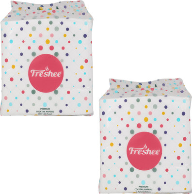 

Freshee 50 Pulls 2 Ply Cocktail Napkin Tissue That Offers A Fresh Soft And Hygienic Experience(Pack of 50)