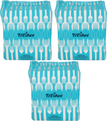 

Freshee 100 Pulls 1 Ply Serviette Napkin Tissue That Offers A Fresh Soft And Hygienic Experience(Pack of 100)