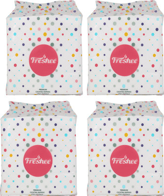 

Freshee 50 Pulls Cocktail Napkin Tissue 2 Ply That Offers A Fresh Soft And Hygienic Experience(Pack of 50)