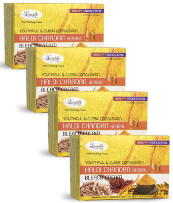 

Luster Youthful & Clear Complexion Haldi Chandan Bleach Cream (with Pre Bleach Cream & Post Bleach Pack)-Pack of 4(500 ml)