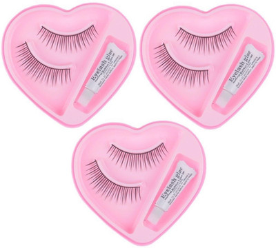 

ADJD NATURAL SOFT LONG REUSABLE FALSE EYELASHES WITH GLUE(Pack of 3)