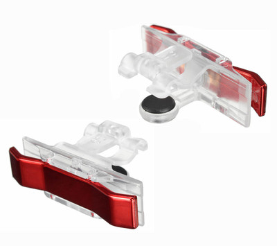 

LIFEMUSIC 2 PUBG Mobile Game Controller Cellphone Game Accessories Trigger Sensitive Shoot Aim Keys Button L1R1 Shooter Joystick for PUBG/Fortnite/Knives Out/Rules of Survival Gaming Accessory Kit(Red, Transparent, For Android, iOS)