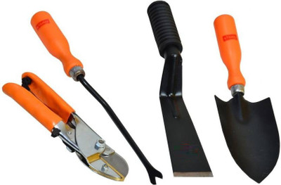 JetFire Garden Tool Set 4 Flamingo Cutter,Khurpi,Weeder& Trowel Garden Tool Kit(4 Tools)