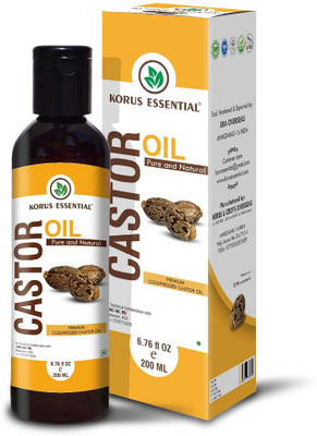 

Korus Essential 100% Pure & Natural Castor Oil | For Moisturizing, Healing, Dry Skin, Nail Care Hair Oil(200 ml)