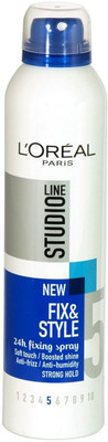 

L'Oreal Paris Studio Line 5 Fix and Style 24H Anti-Frizz Fixing Spray Hair Spray(250 ml)