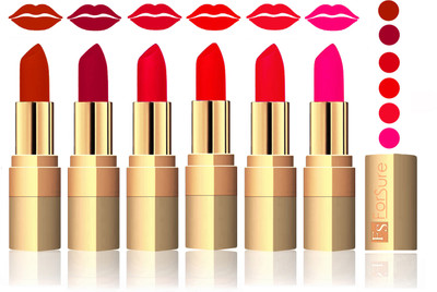 

Forsure Chocolate, Plum, Sweet Pink, Romantic Red, Red, Peach Velvet Matte Lipstick(Chocolate, Plum, Sweet Pink, Romantic Red, Red, Peach)