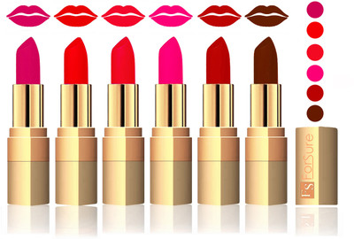 

Forsure Purple, Romantic Red, Red, Peach, Coffee, Brown Velvet Matte Lipstick(Purple, Romantic Red, Red, Peach, Coffee, Brown)