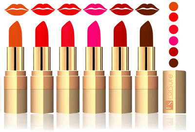 

Forsure Light Brown, Romantic Red, Red, Peach, Coffee, Brown Velvet Matte Lipstick(Light Brown, Romantic Red, Red, Peach, Coffee, Brown)