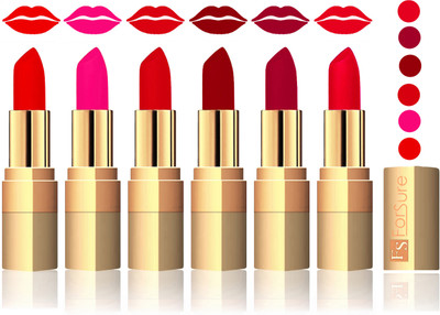 

Forsure Sweet Red, Pink, Soft Red, Maroon, Plum, Sweet Pink Velvet Matte Lipstick(Sweet Red, Pink, Soft Red, Maroon, Plum, Sweet Pink)