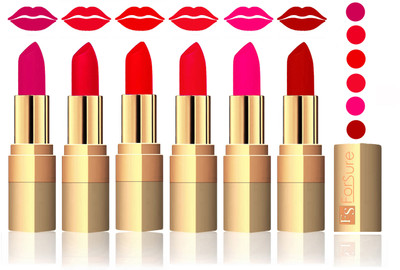 

Forsure Purple, Sweet Pink, Romantic Red, Red, Peach, Coffee Velvet Matte Lipstick(Purple, Sweet Pink, Romantic Red, Red, Peach, Coffee)
