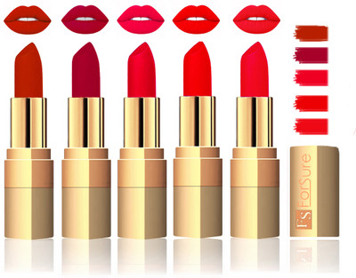 

Forsure Extra Soft & Smooth Velvet Matte Lip Color Combo In Wholesale Rate(Chocalate, Sweet Red, Romantic Red, Red, Peach)