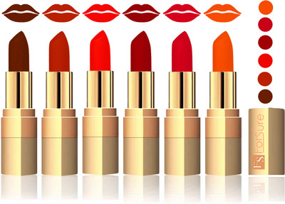 

Forsure Brown, Chocolate, Hot Red, Maroon, Mauve, Soft Red Velvet Matte Lipstick(Brown, Chocolate, Hot Red, Maroon, Mauve, Soft Red)