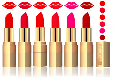 

Forsure Sweet Red, Sweet Pink, Romantic Red, Red, Peach, Coffee Velvet Matte Lipstick(Sweet Red, Sweet Pink, Romantic Red, Red, Peach, Coffee)