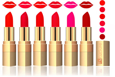 

Forsure Hot Red, Sweet Pink, Romantic Red, Red, Peach, Coffee Velvet Matte Lipstick(Hot Red, Sweet Pink, Romantic Red, Red, Peach, Coffee)