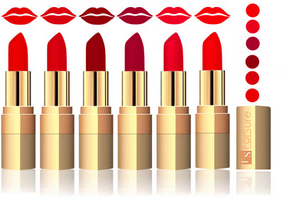 

Forsure Sweet Red, Soft Red, Maroon, Plum, Sweet Pink,Romantic Red Velvet Matte Lipstick(Sweet Red, Soft Red, Maroon, Plum, Sweet Pink,Romantic Red)