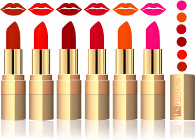

Forsure Chocolate, Hot Red, Maroon, Mauve, Soft Red, Pink Velvet Matte Lipstick(Chocolate, Hot Red, Maroon, Mauve, Soft Red, Pink)