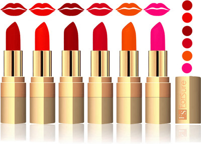 

Forsure Coffee, Hot Red, Maroon, Mauve, Soft Red, Pink Velvet Matte Lipstick(Coffee, Hot Red, Maroon, Mauve, Soft Red, Pink)