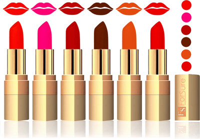 

Forsure Hot Red, Peach, Coffe, Brown, Light Brown, Sweet Red Velvet Matte Lipstick(Hot Red, Peach, Coffe, Brown, Light Brown, Sweet Red)