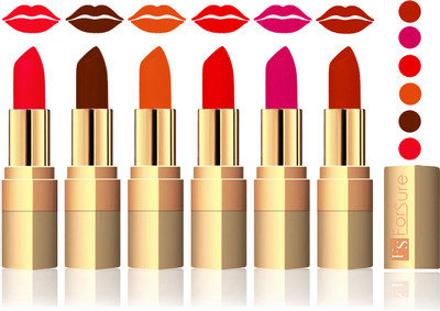 

Forsure Red, Brown, Light Brown, Sweet Red,Purple, Chocolate Velvet Matte Lipstick(Red, Brown, Light Brown, Sweet Red,Purple, Chocolate)