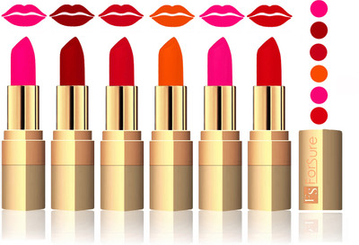 

Forsure Peach, Maroon, Mauve, Fast Red, Pink, Soft Red Velvet Matte Lipstick(Peach, Maroon, Mauve, Fast Red, Pink, Soft Red)