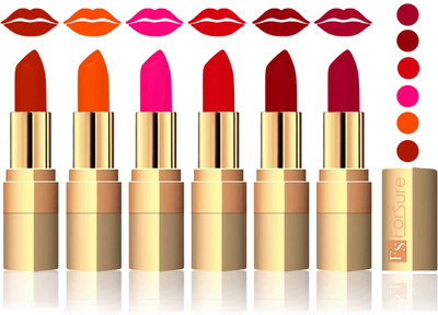 

Forsure Chocolate, Fast Red, Pink, Soft Red, Maroon, Plum Velvet Matte Lipstick(Chocolate, Fast Red, Pink, Soft Red, Maroon, Plum)