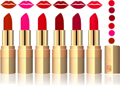 

Forsure Chocolate, Pink, Soft Red, Maroon, Plum, Sweet Pink Velvet Matte Lipstick(Chocolate, Pink, Soft Red, Maroon, Plum, Sweet Pink)