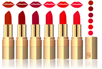 

Forsure Chocolate, Maroon, Plum, Sweet Pink, Romantic Red, Red Velvet Matte Lipstick(Chocolate, Maroon, Plum, Sweet Pink, Romantic Red, Red)
