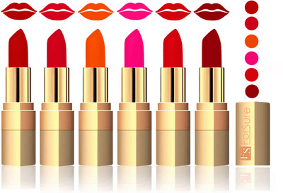 

Forsure Coffee, Mauve, Fast Red, Pink, Soft Red, Maroon Velvet Matte Lipstick(Coffee, Mauve, Fast Red, Pink, Soft Red, Maroon)