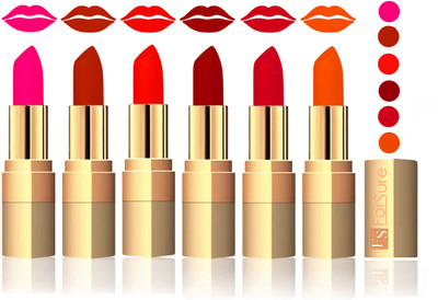 

Forsure Peach,Chocolate, Hot Red, Maroon, Mauve, Fast Red, Velvet Matte Lipstick(Peach,Chocolate, Hot Red, Maroon, Mauve, Fast Red,)