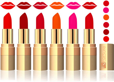 

Forsure Sweet Red, Maroon, Mauve, Fast Red, Pink, Soft Red Velvet Matte Lipstick(Sweet Red, Maroon, Mauve, Fast Red, Pink, Soft Red)