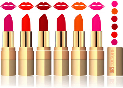 

Forsure Purple, Hot Red, Maroon, Mauve, Soft Red, Pink Velvet Matte Lipstick(Purple, Hot Red, Maroon, Mauve, Soft Red, Pink)