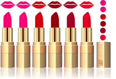 

Forsure Peach, Soft Red, Pink, Maroon, Plum, Sweet Pink Velvet Matte Lipstick(Peach, Soft Red, Pink, Maroon, Plum, Sweet Pink)