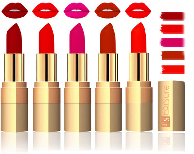 

Forsure Extra Soft & Smooth Velvet Matte Lip Color Combo In Wholesale Rate(Light Brown, Fast Red, pink, Soft Red, Maroon)