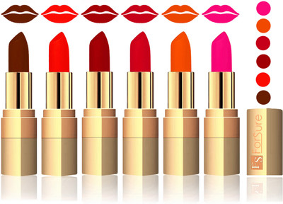

Forsure Brown, Hot Red, Maroon, Mauve, Soft Red, Pink Velvet Matte Lipstick(Brown, Hot Red, Maroon, Mauve, Soft Red, Pink)