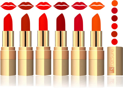 

Forsure Sweet Red, Chocolate, Hot Red, Maroon, Mauve, Soft Red Velvet Matte Lipstick(Sweet Red, Chocolate, Hot Red, Maroon, Mauve, Soft Red)